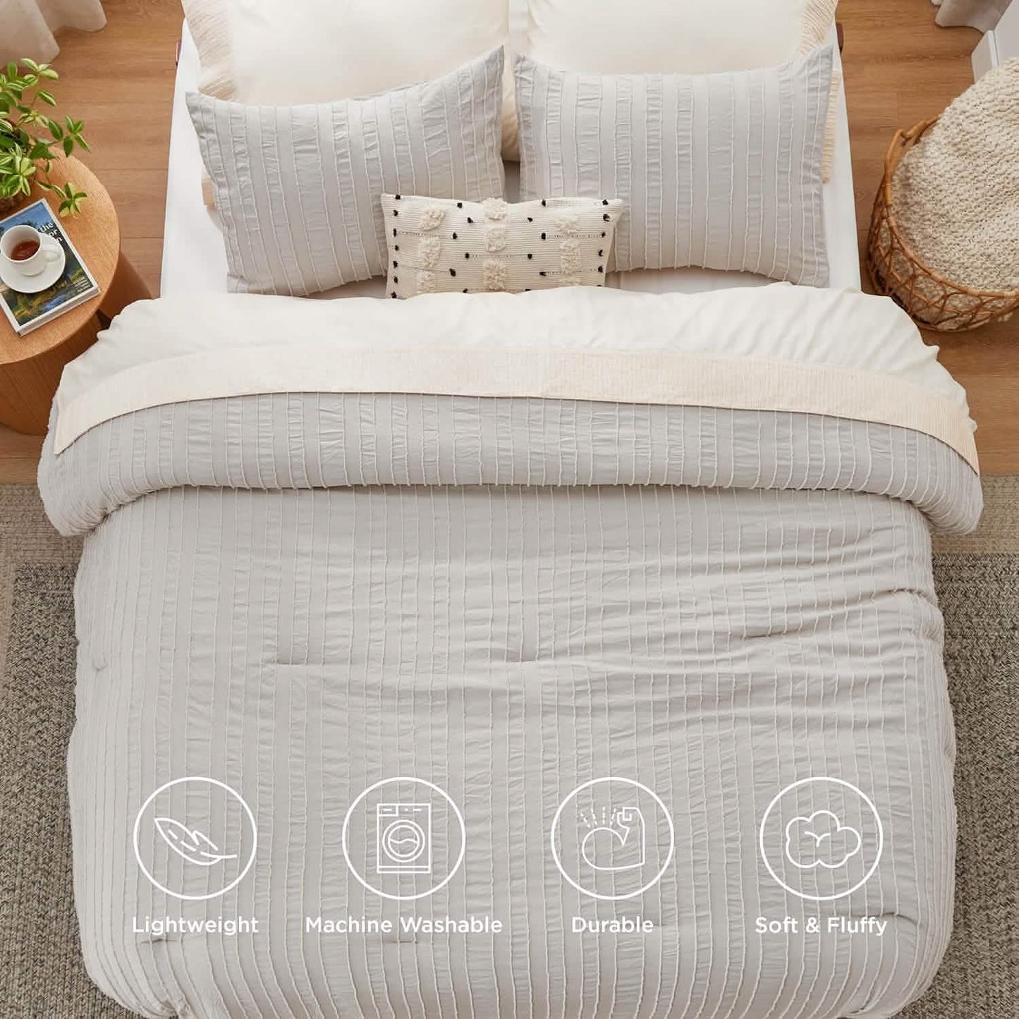 GentleSoft™ Clipped Jacquard Comforter Set