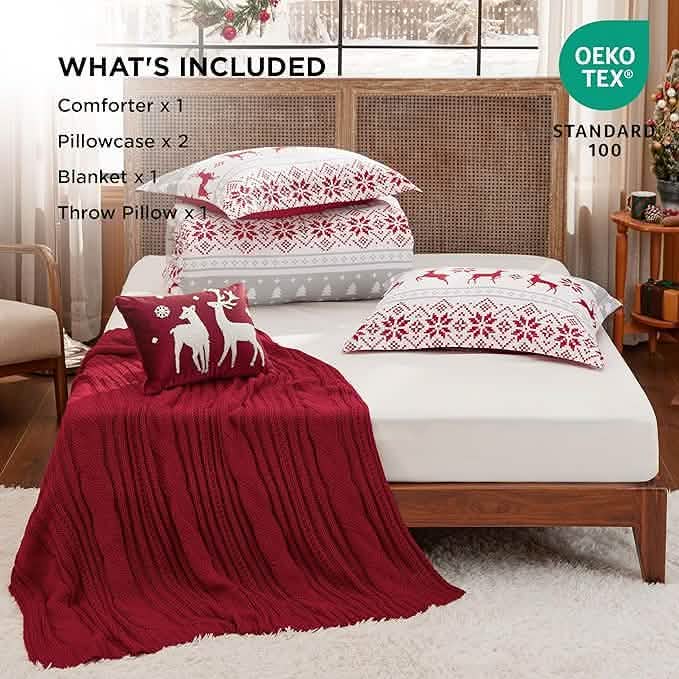 Christmas Reindeer Fair Isle Bed-in-a-bag Reindeer