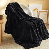 Bedsure Textured Bubble Flannel Fleece Blanket