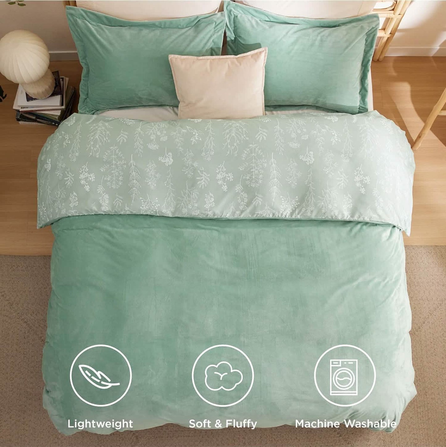 Reversible Two-Tone Sherpa Duvet Cover Set
