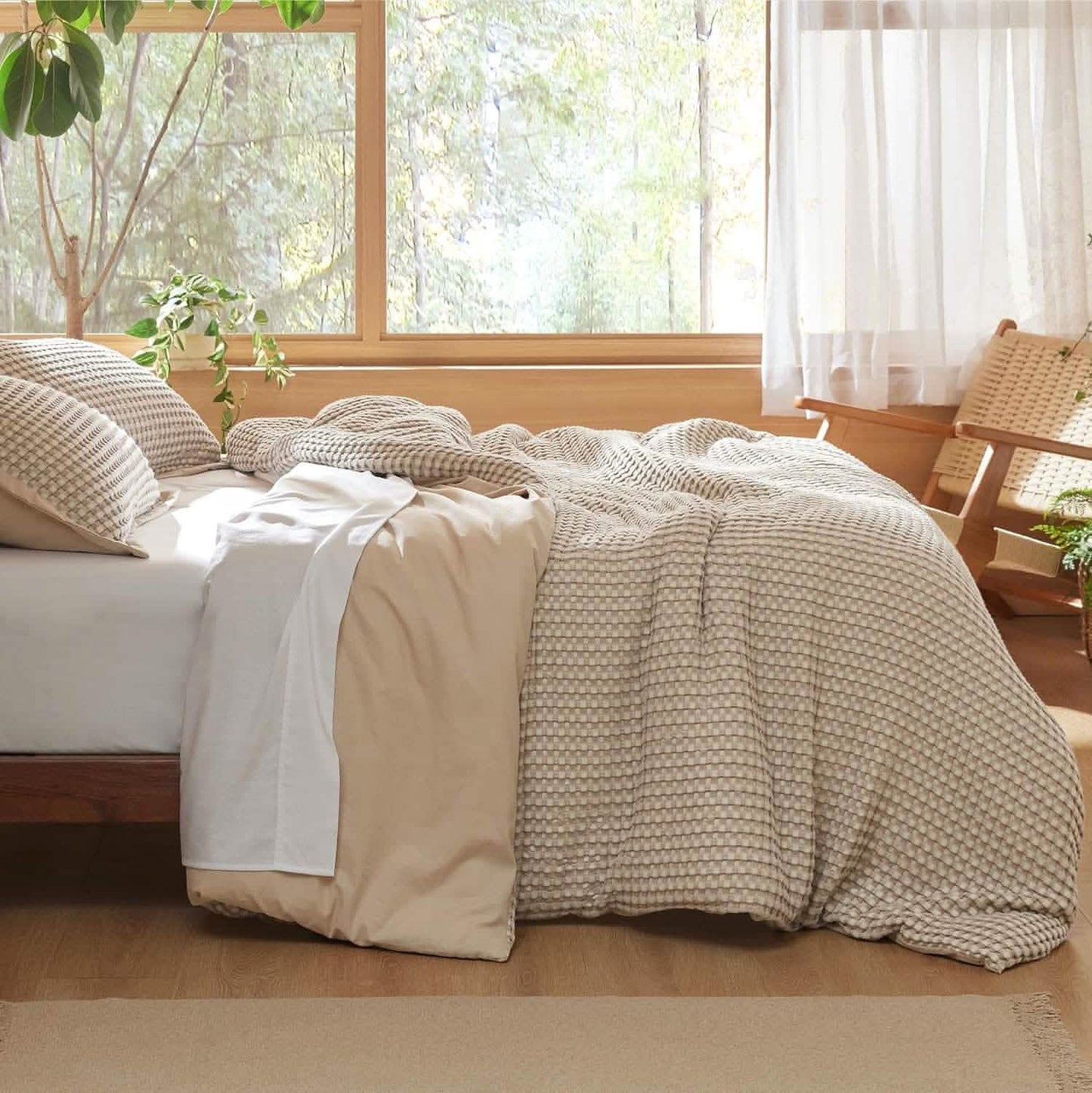 Rayon Derived from Bamboo and Cotton Duvet Cover Set