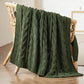 Cable Chenille Chunky Knit Throw Blanket