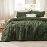 Embroidery Boho Striped Comforter Set