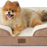 Orthopedic Checks Flannel Dog Sofa