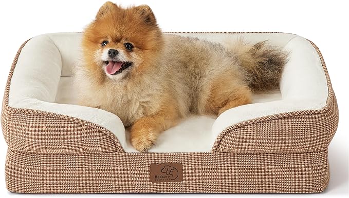 Orthopedic Checks Flannel Dog Sofa