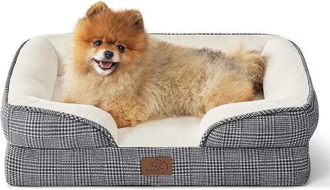 Orthopedic Checks Flannel Dog Sofa