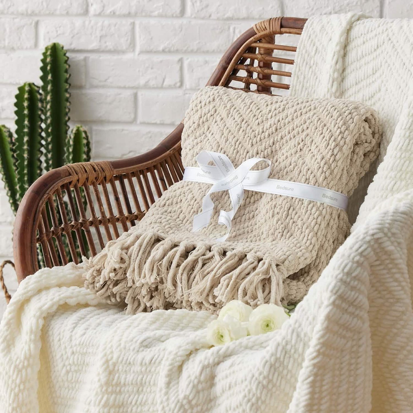 GentleSoft Versatile Knit Woven Chenille Blanket