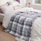 GentleSoft™ Printed Throw Sherpa Blanket Grey