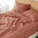 Bedsure Breathable Cotton Linen Bed Sheet Set