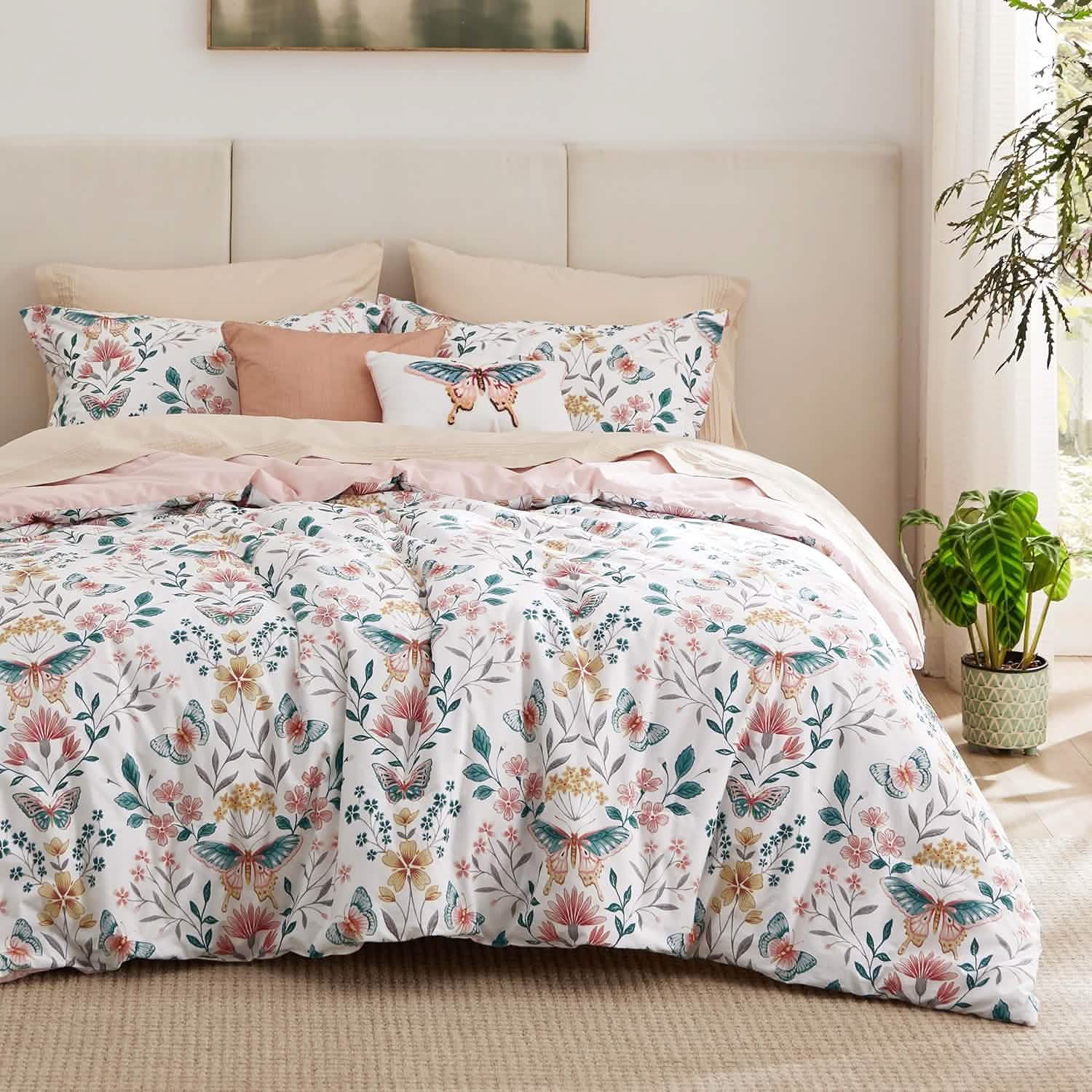Autumn Floral Bed-in-a-bag Pink