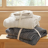 Stone-Washed Waffle Weave Duvet Cover Set