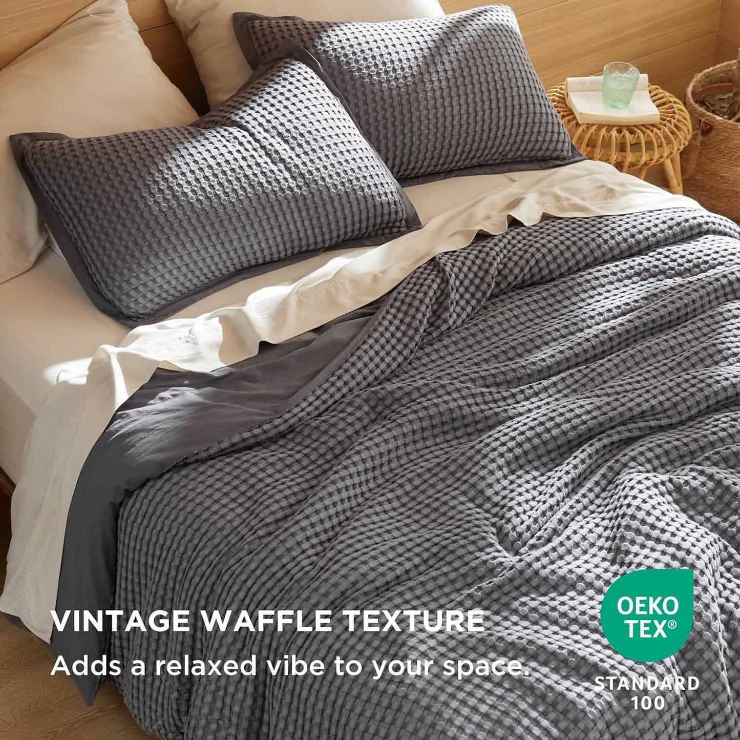 Rayon Derived from Bamboo and Cotton Duvet Cover Set