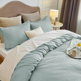 100% Cotton Waffle Weave Duvet Cover Set