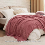 Versatile Knit Woven Chenille Blanket