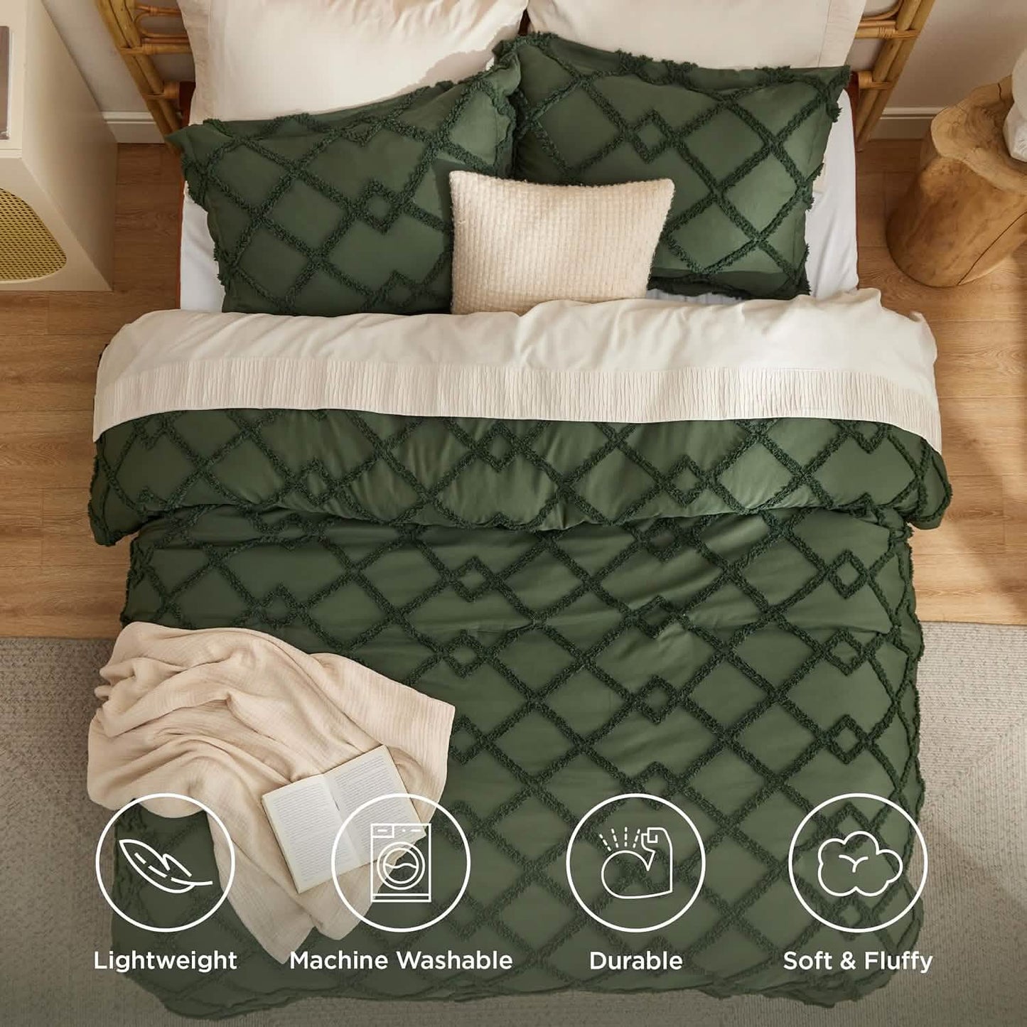 Tufted Embroidery Comforter Set