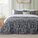 Reversible Floral Print Duvet Cover Set