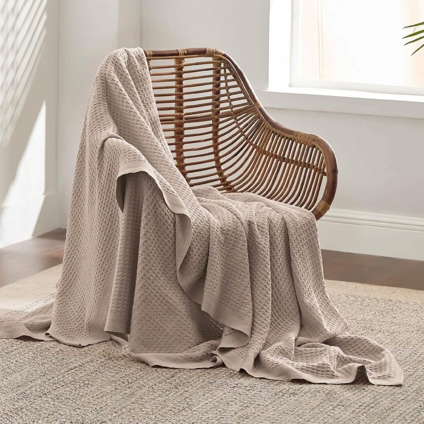 Cotton Waffle Weave Blanket