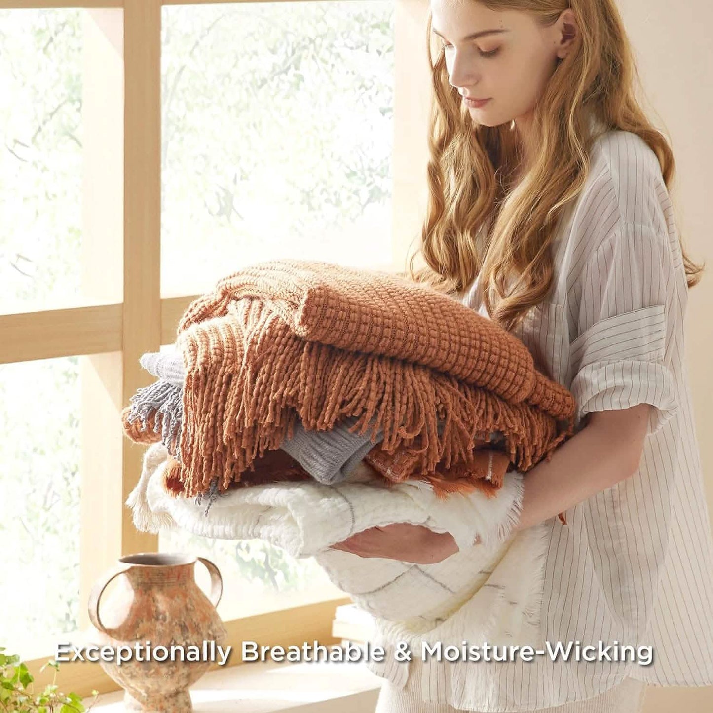 Decorative Woven Throw Blanket