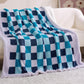 Printed Throw Sherpa Blanket lavender