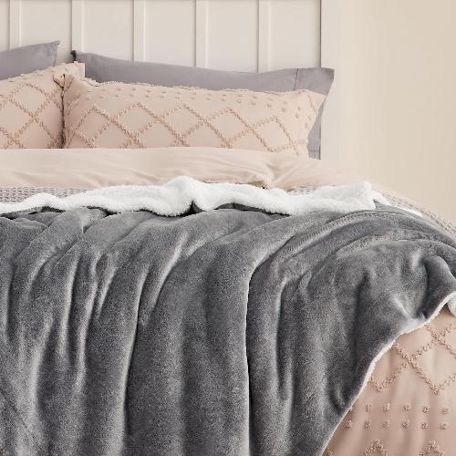 Sherpa and Fleece Reversible Blanket