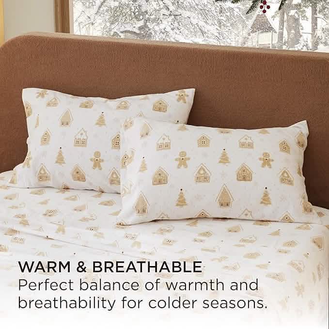 GentleSoft™ 100% Cotton Flannel Pillowcases Almond