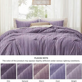 Embroidery Boho Striped Comforter Set