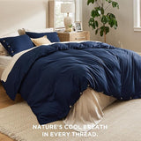 Rayon Derived from Bamboo and Linen Duvet Cover Set