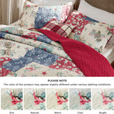 Bedsure Christmas Modern Patchwork Quilt Set Plant