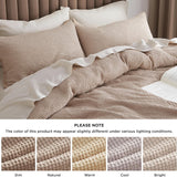 100% Cotton Waffle Weave Duvet Cover Set