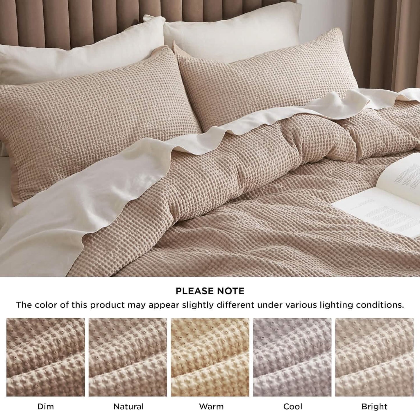 GentleSoft™ Cotton Waffle Weave Duvet Cover Set
