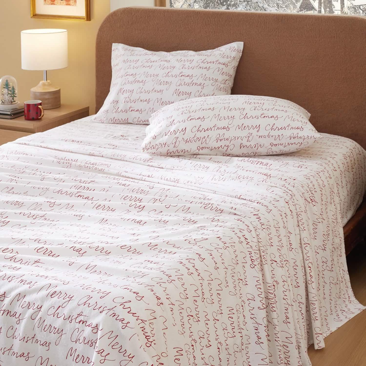 100% Cotton Flannel Sheets Burgundy