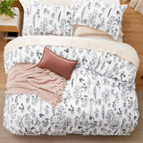 Reversible Floral Print Duvet Cover Set