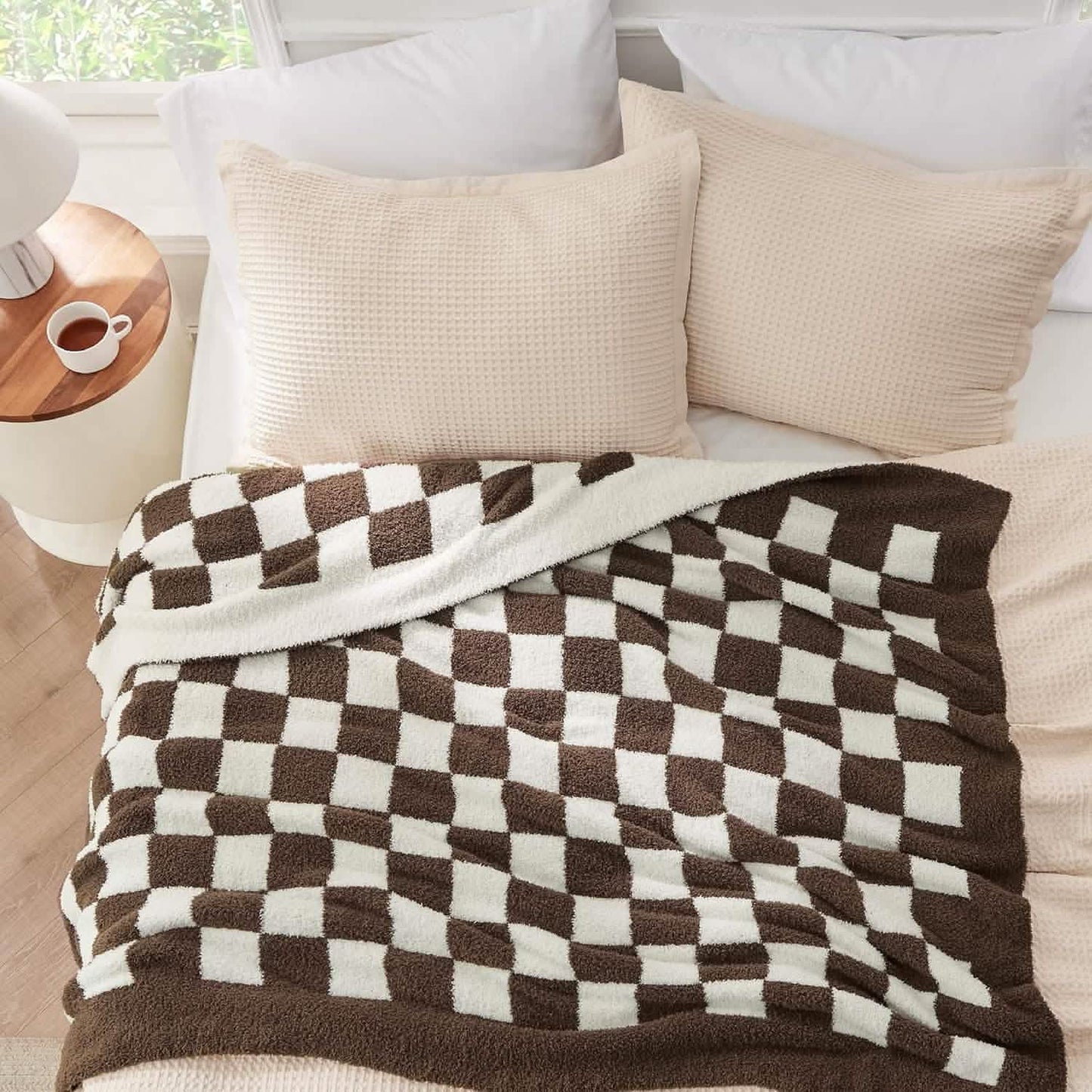 Super Soft Reversible Checkerboard Blanket