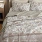 Cotton Patterned  Taupe Quilt Set