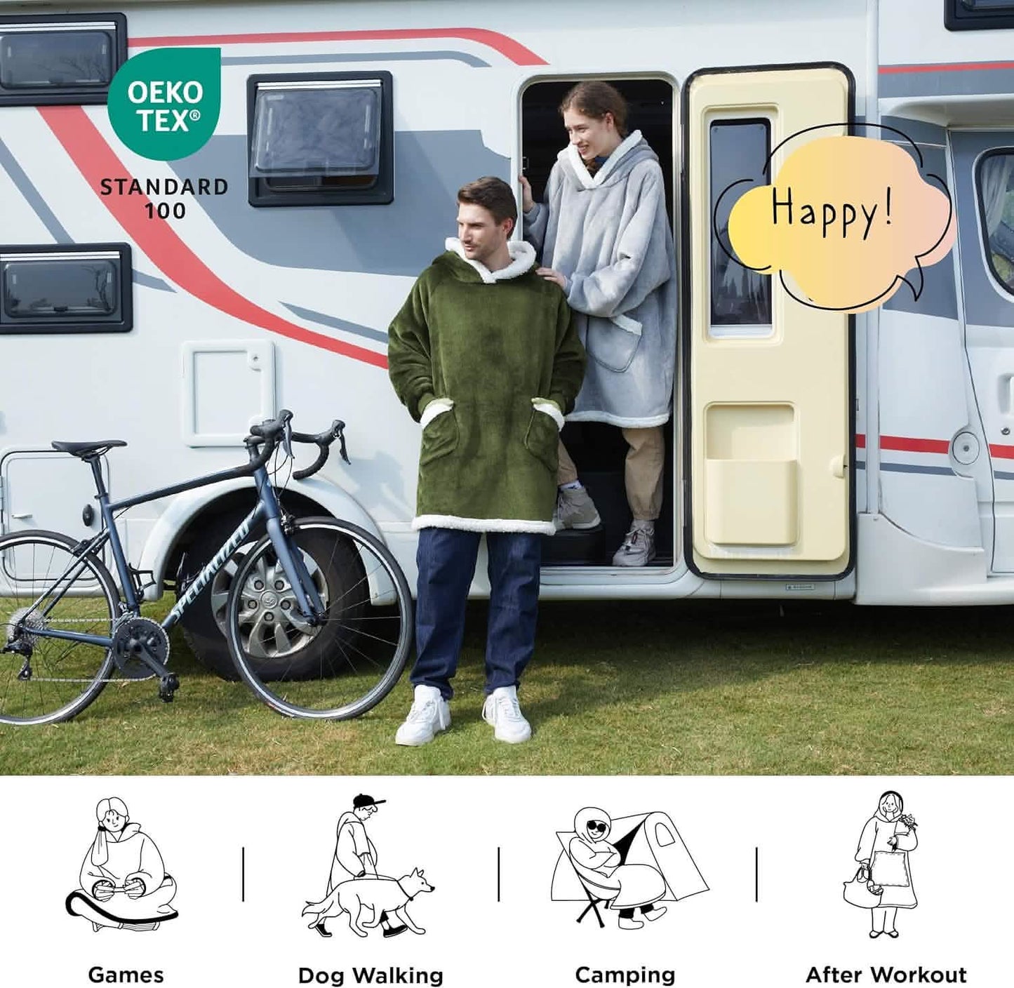 Sherpa Fleece Wearable Blanket