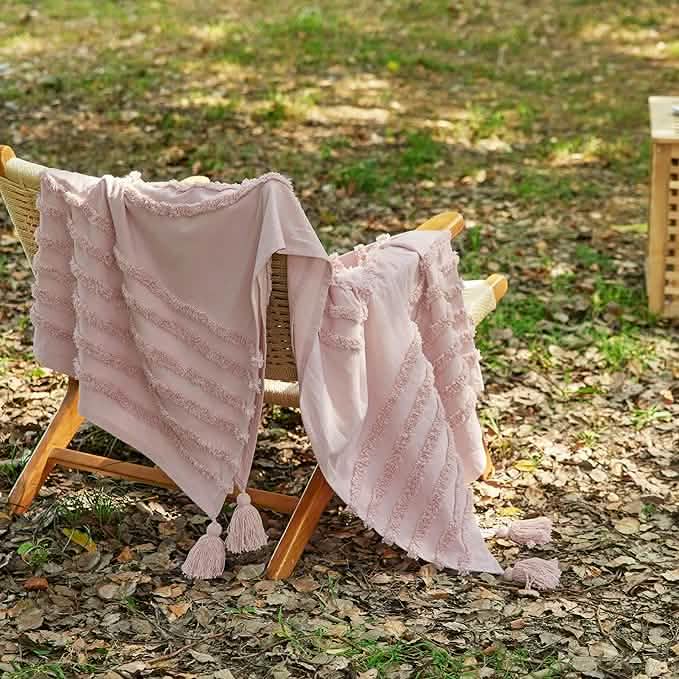 Boho Tufted Arch Decorative Blanket