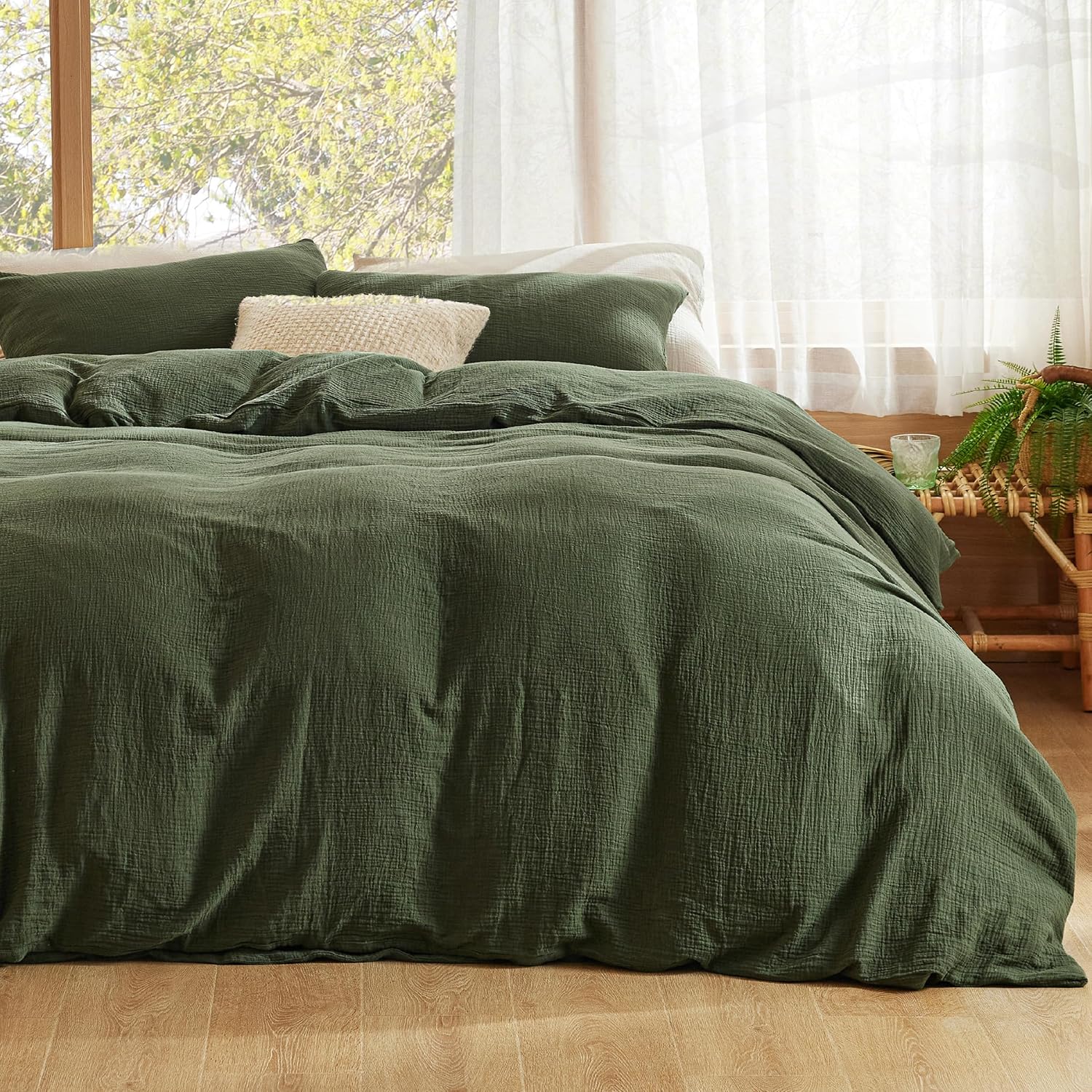 Bedsure 100% Muslin Duvet Cover Set