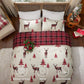 Christmas Plaid Comforter Set Reindeer