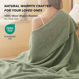 Bedsure 100% Wool Woven Blanket