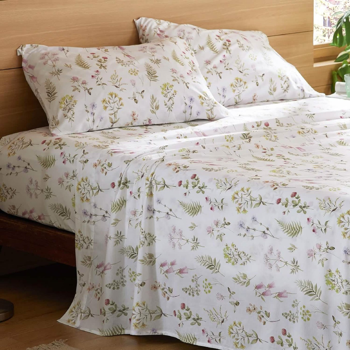 GentleSoft™ 100% Cotton Sheets Floral Bliss