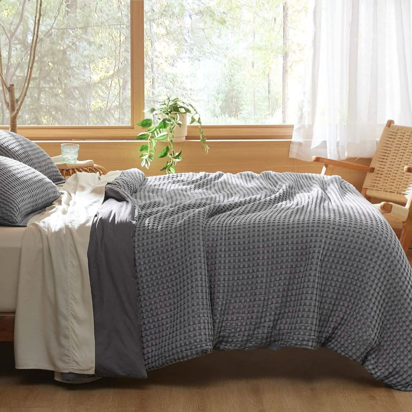 Rayon Derived from Bamboo and Cotton Duvet Cover Set