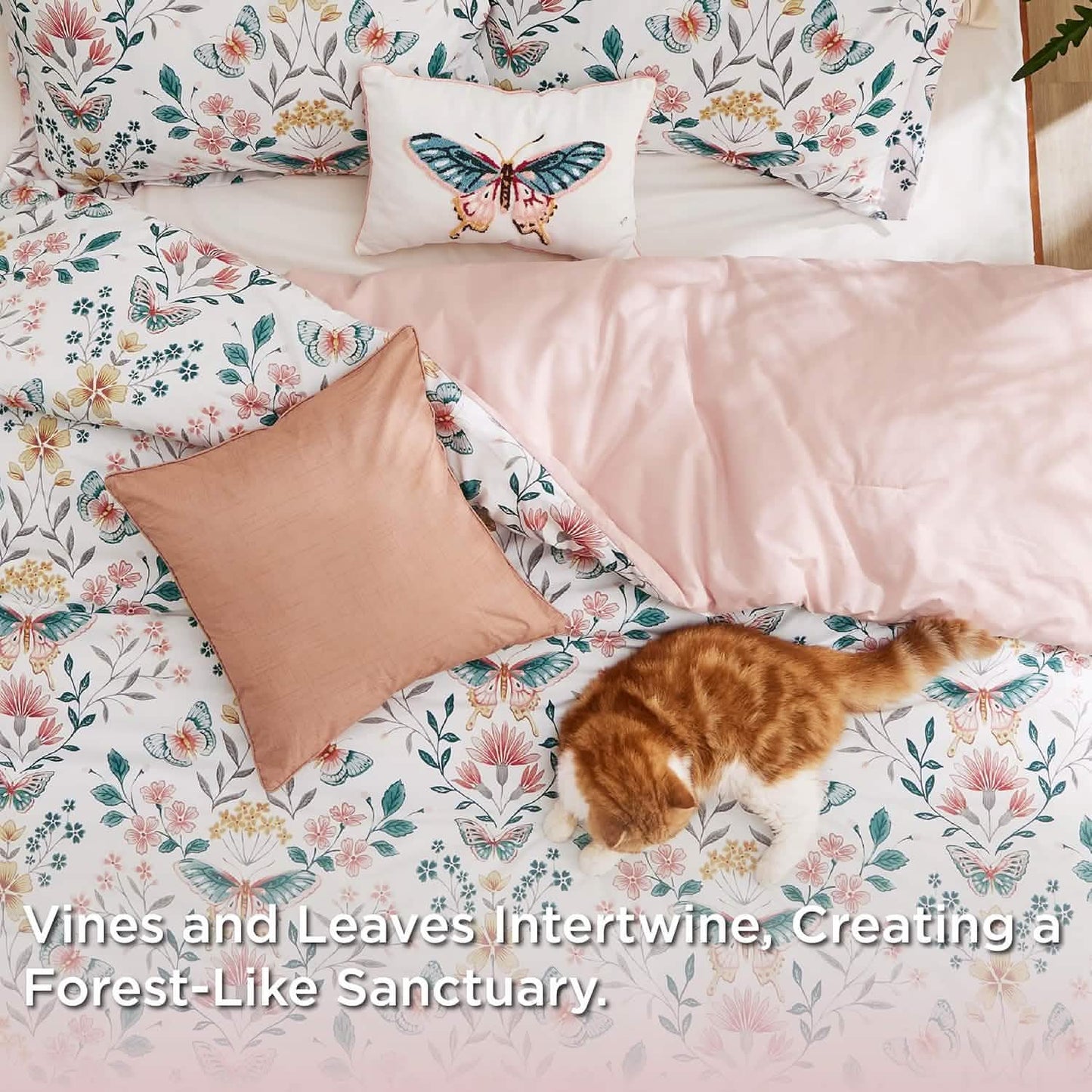 Autumn Floral Bed-in-a-bag Pink