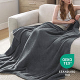Feather Yarn Throw Blanket