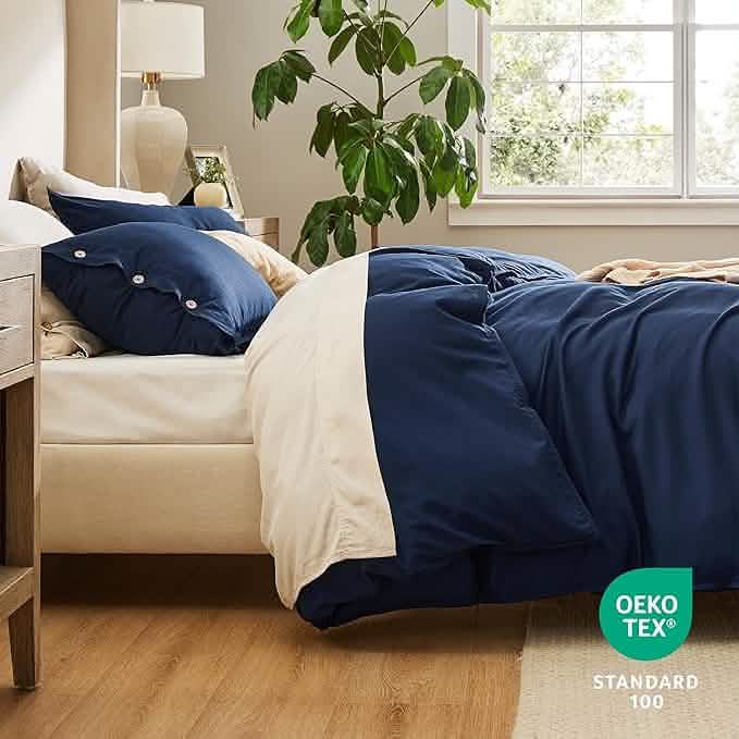Rayon Derived from Bamboo and Linen Duvet Cover Set