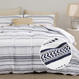 Yarn-Dyed Leaf Jacquard Duvet Cover Set