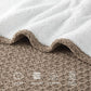 Knit Sherpa Reversible Throw Blanket-Grid