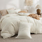 Polyester Microfiber Waffle Duvet Weave Duvet Cover Set