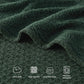 Knit Sherpa Reversible Throw Blanket-Grid