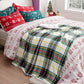 Printed Throw Sherpa Blanket christmas Red