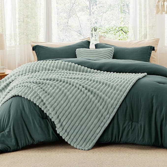 Checkered Comforter Set Striped